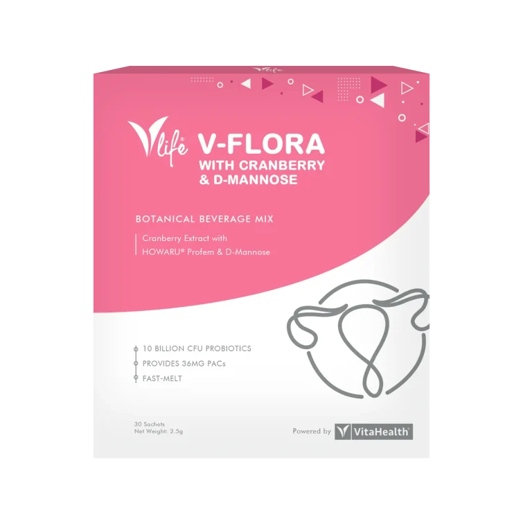 Vlife-Vflora-Cranberry-with-Dmannose-Box-30s-front